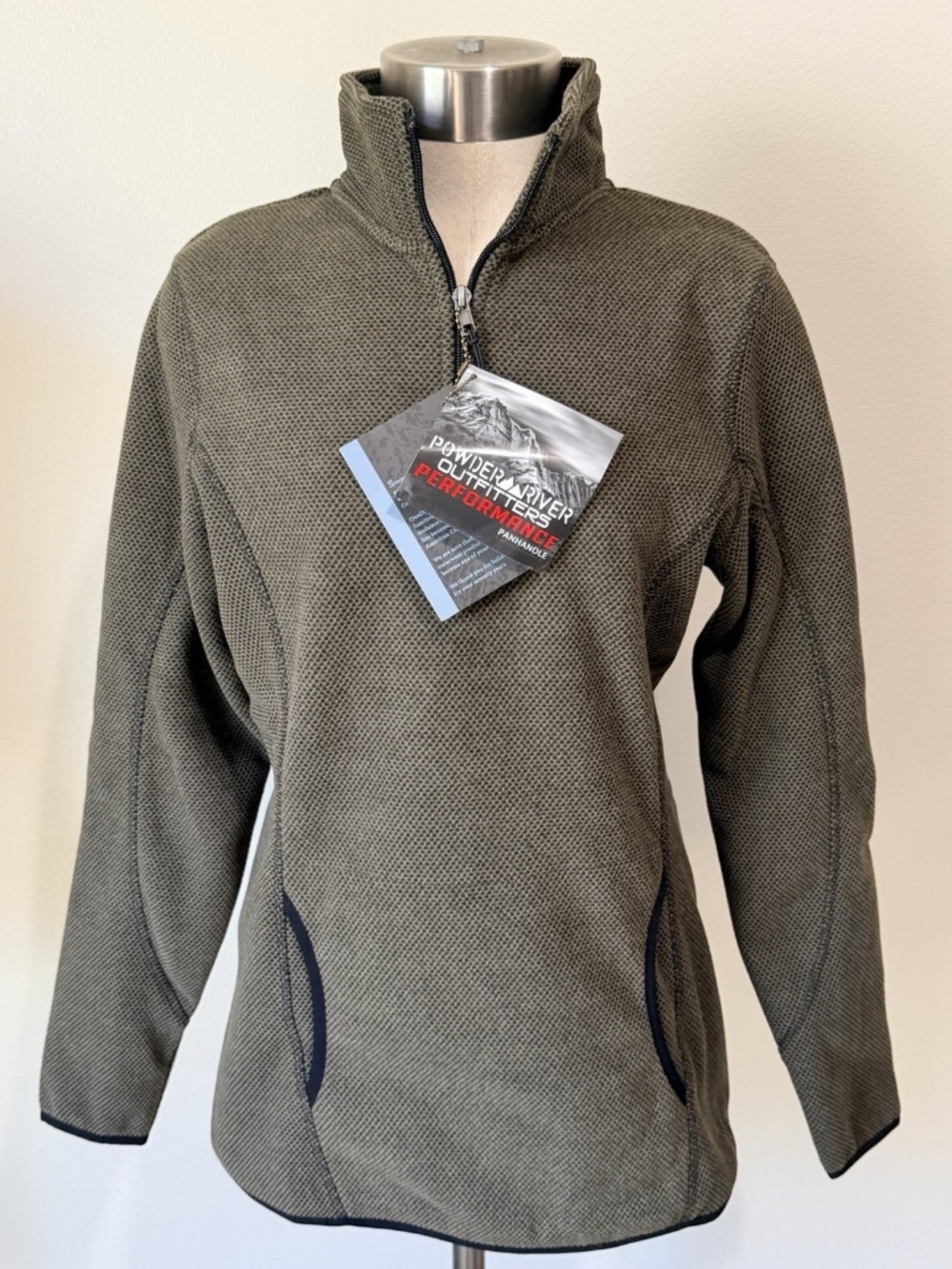 NWT Powder River Outfitters Panhandle Collection Women's Melange 1/4 Pullover S